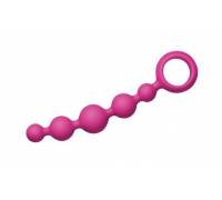 Розовая анальная цепочка Joyballs Wave - 17,5 см.