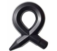 Чёрное силиконовое эрекционное кольцо RINGS LIQUID SILICONE