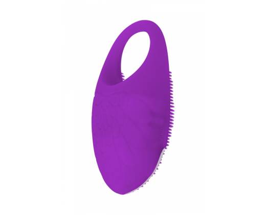 Фиолетовое перезаряжаемое эрекционное кольцо с вибрацией JAMIE