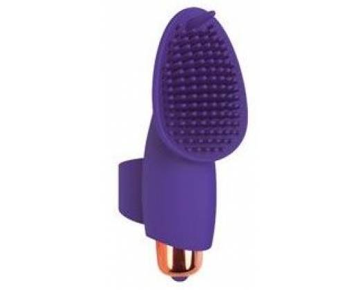 Фиолетовый клиторальный вибромассажер с усиками - 9 см.