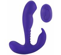 Фиолетовый стимулятор простаты Remote Control Prostate Stimulator with Rolling Ball - 13,3 см.