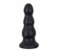 Гигантская чёрная анальная ёлочка MENZSTUFF IMMENSE STOPPER - 32,5 см.
