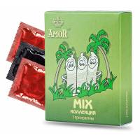Микс-набор презервативов AMOR Mix "Яркая линия" - 3 шт.