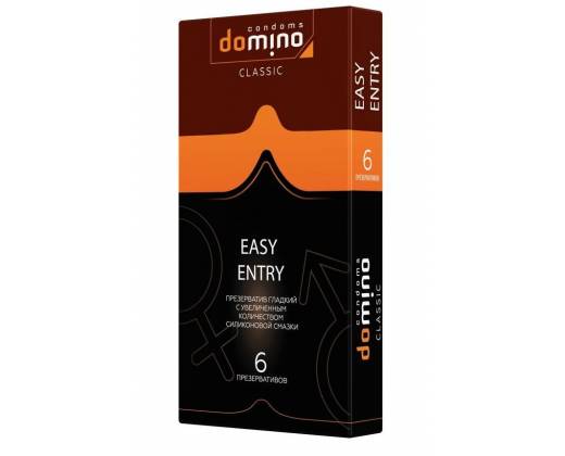 Презервативы с увеличенным количеством смазки DOMINO Classic Easy Entry - 6 шт