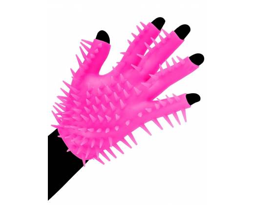 Розовая перчатка для мастурбации Luv Glove