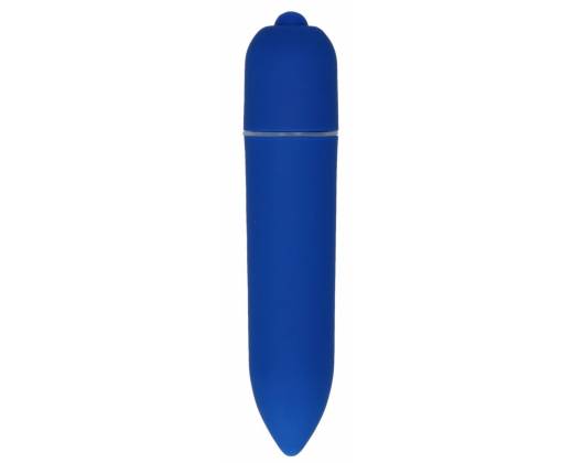 Синяя удлинённая вибропуля Power Bullet Black - 8,3 см