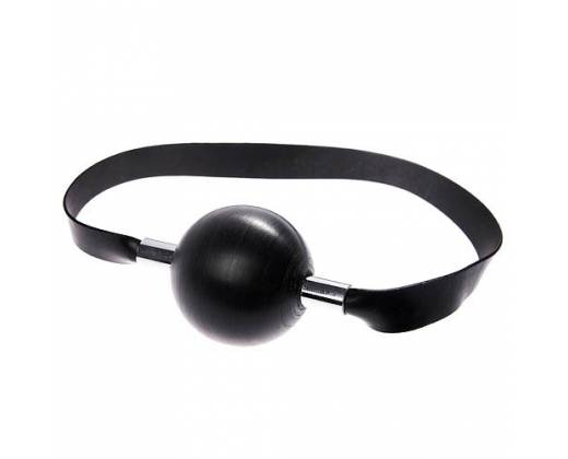 Чёрный резиновый кляп-шар