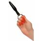 Анальный массажер с серебристой ручкой-кольцом - 10,5 см