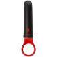Черно-красный мини-вибратор Power Play with Silicone Grip Ring - 13,3 см.