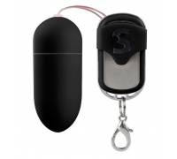 Чёрное виброяйцо Silicone Remote controlled Egg с дистанционным управлением