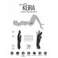 Чёрный вибратор Keira с клиторальным отростком - 21,3 см.