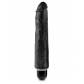 Чёрный вибратор-реалистик 10" Vibrating Stiffy - 30,5 см.
