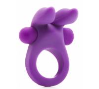 Фиолетовое эрекционное виброкольцо Rabbit Cockring