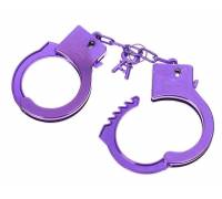 Фиолетовые пластиковые наручники "Блеск"