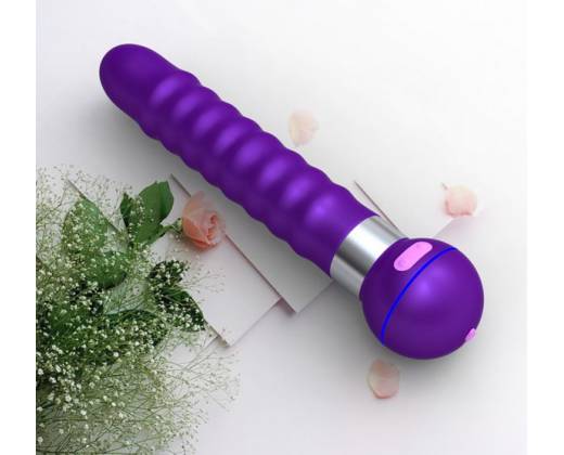 Фиолетовый волнообразный вибромассажёр Touch - 20,5 см.