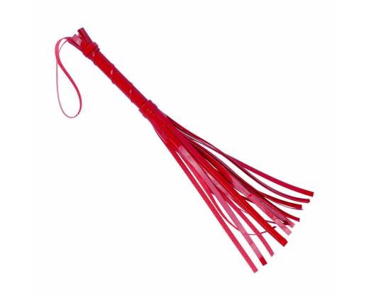 Красная лаковая плеть из искусственной кожи - 40 см.
