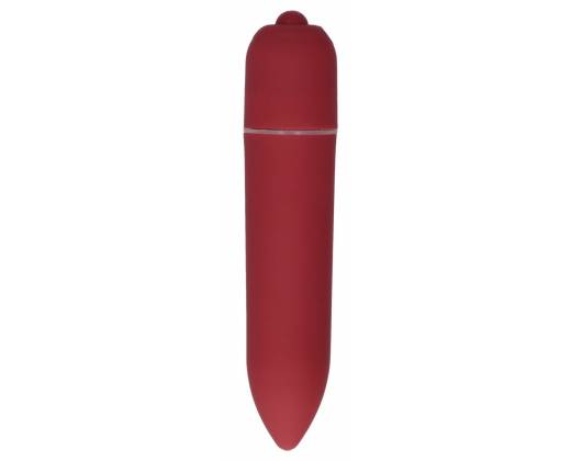 Красная удлинённая вибропуля Power Bullet Black - 8,3 см