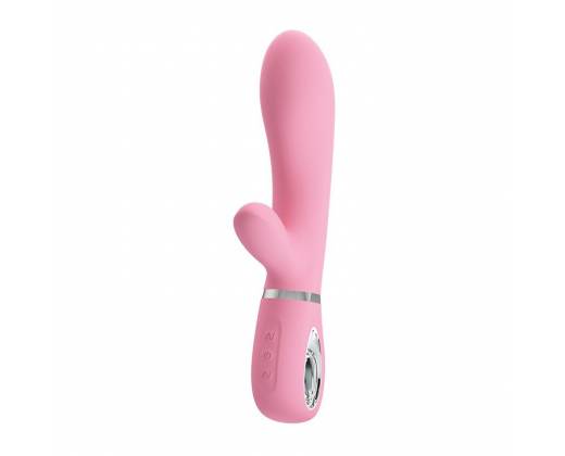 Нежно-розовый вибратор-кролик Thomas с мягкой головкой - 20,5 см.