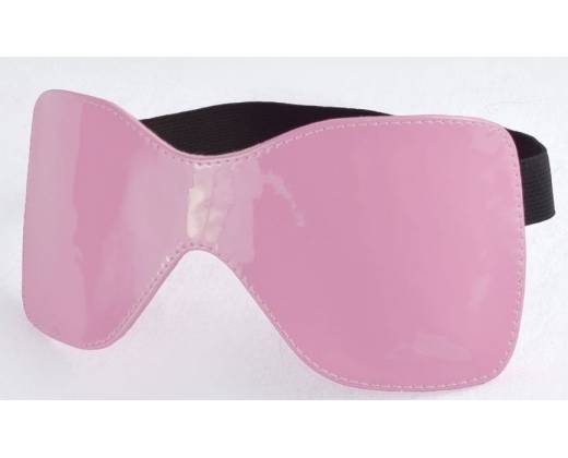 Розовая лаковая маска на резиночке