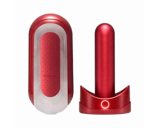 Красный мастурбатор Flip Zero Red & Warmer с подогревом