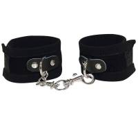 Чёрные замшевые наручники Bad Kitty Fesseln