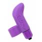 Фиолетовая вибронасадка на палец MisSweet - 7,4 см.