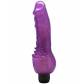 Фиолетовый вибратор с усиками - 19 см.