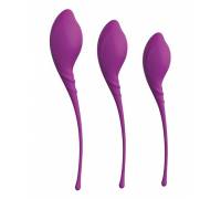 Набор из 3 фиолетовых вагинальных шариков PLEASURE BALLS & EGGS KEGEL EXERCISE SET