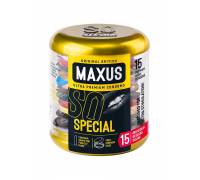 Презервативы с точками и рёбрами в металлическом кейсе MAXUS Special - 15 шт.