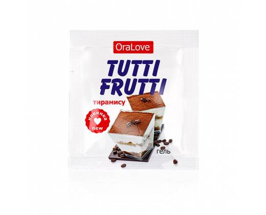 Пробник гель-смазки Tutti-frutti со вкусом тирамису - 4 гр.