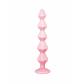 Розовая анальная цепочка с кристаллом Buddy - 17,7 см