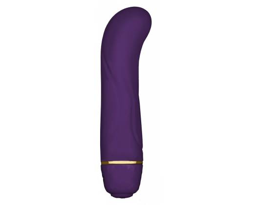 Фиолетовый G-стимулятор с вибрацией Mini G Floral - 10 см.