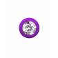 Фиолетовая анальная цепочка с кристаллом Buddy - 17,7 см