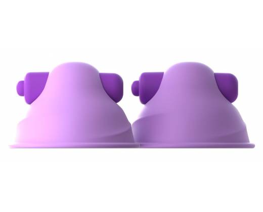 Фиолетовые виброприсоски-стимуляторы на соски Vibrating Nipple