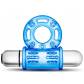 Голубое эрекционное виброкольцо 10 Function Vibrating Mega Bull Ring