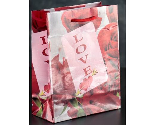 Подарочный пакет "Любовь" - 23 х 18 см.