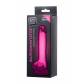Прозрачно-розовый, светящийся в темноте фаллоимитатор - 18,5 см