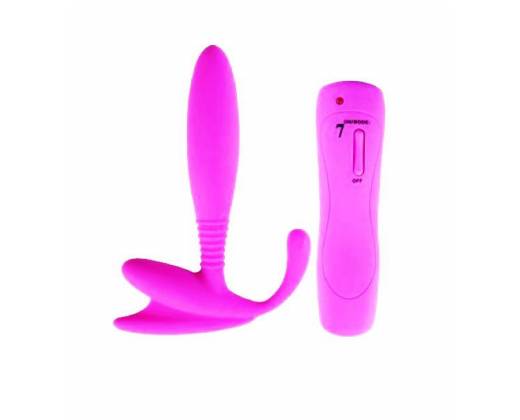 Розовый стимулятор простаты Anal Pleasure 7 Mode Prostate - 12 см.