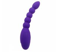 Фиолетовый анальный вибростимулятор-елочка Lovers Beads - 19 см.