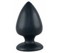 Большая чёрная анальная втулка Black Velvet Extra XL - 14 см