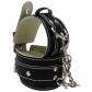 Черные регулируемые наручники с фиксацией на карабинах
