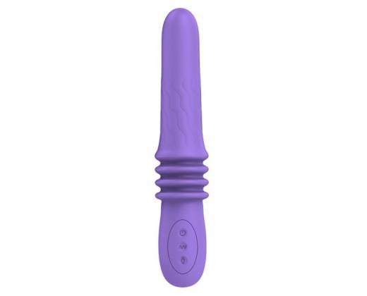 Фиолетовый вибратор Susie с возвратно-поступательными движениями - 25,2 см.