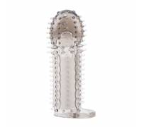 Насадка-удлинитель с кольцом для мошонки Nubby Sleeve - 12 см