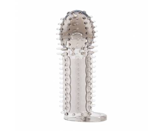 Насадка-удлинитель с кольцом для мошонки Nubby Sleeve - 12 см