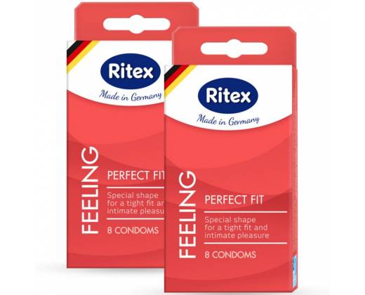 Презервативы анатомической формы с накопителем RITEX PERFECT FIT - 8 шт.