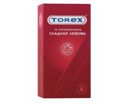 Презервативы Torex "Сладкая любовь" с ароматом клубники - 12 шт.