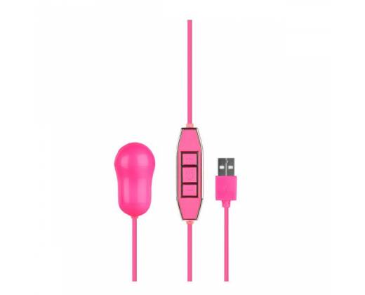 Розовый вибростимулятор с питанием от USB LET US-B 10 RHYTHMS BULLET LARGE PINK