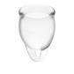Набор прозрачных менструальных чаш Feel confident Menstrual Cup