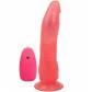 Розовый вибромассажёр-реалистик на присоске - 17,5 см.