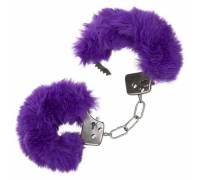 Металлические наручники с фиолетовым мехом Ultra Fluffy Furry Cuffs